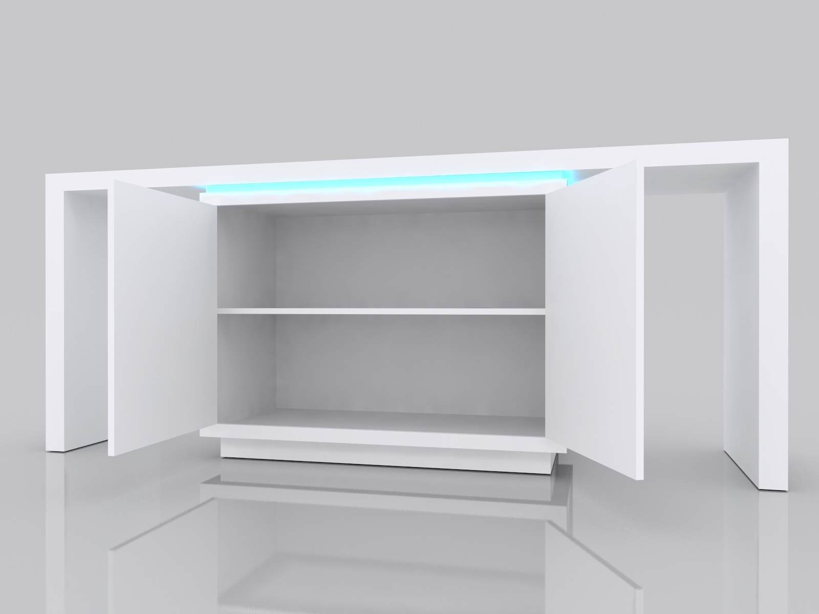 MOD-1742 Waterfall Workstation Counter -- Image 4