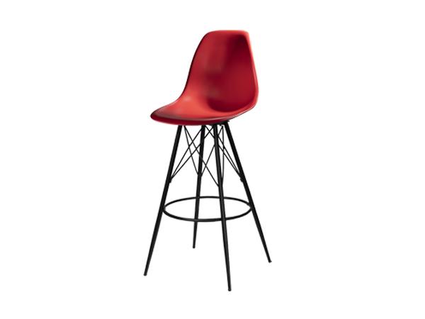 CEBS-047 | Chelsea Barstool Black Red -- Trade Show Furniture Rental