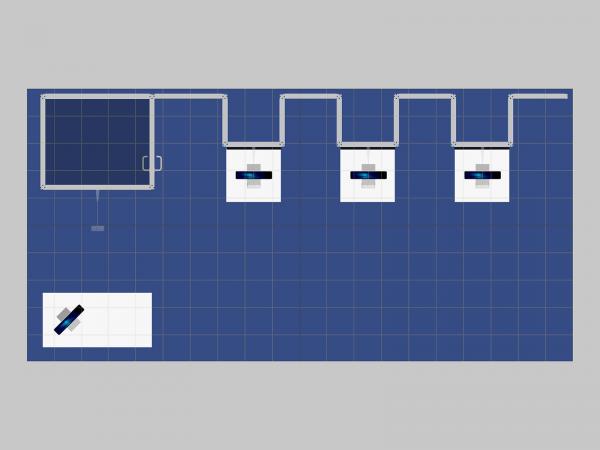 RE-2150 Gravitee Modular Inline Exhibit -- Plan View